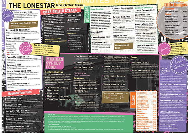 Lonestar A4 Pre Order Menu May 2021 1